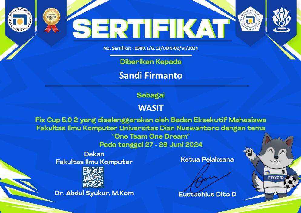 Sertifikat Wasit